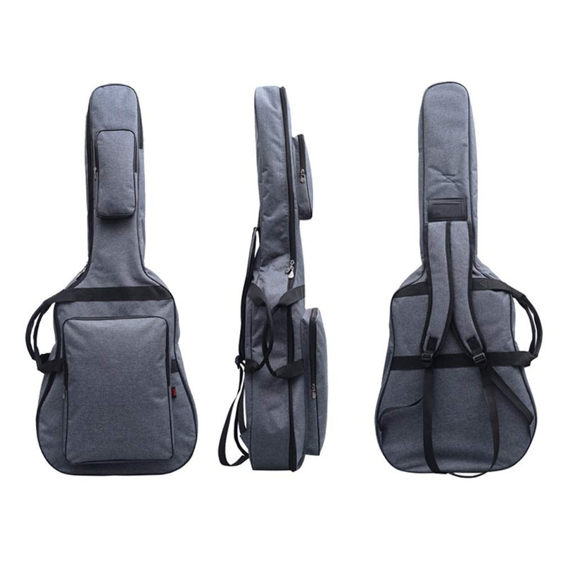 MoonEmbassy 'Jumbo Guitar Gig Bag Thickening and Waterproof 42'' 43'' Acoustic Guitar Bag', Grey, Retro - Image 1